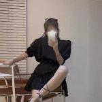 한국 시크 여름 심플한 기질의 거친 퍼프 슬리브 탑  하이웨이스 11239N5525984 : 아라몰ARAMALL