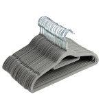 회색 30개입 벨벳 옷걸이 세탁소 아동 용 양복 어깨 벽면 란제리 이쁜 니트 : YASONG