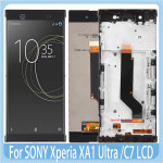 소니 엑스페리아 XA1 C7 LCD G3221 G3212 G3223 G3226 용 디스플레이 터치 스크린 디지타이저 어셈블리 프레임 포함 6.0 인치... 