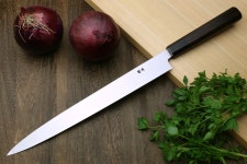 혼카스미 긴산코 경면처리 고탄소 스테인리스 강 야나기 / 에보니 핸들 : 하야테요시히로