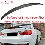 BMW 4 시리즈 카본 리어 스포일러 윙 F33 M 퍼포먼스 스타일 2 문짝 컨버터블 420i 428i 430i 435i 트렁크 립 Real 카본파이버 : 차차mall