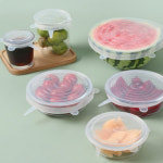 실리콘뚜껑 밀폐 음식물 보관 냉장고 반찬통 그릇덮개 그릇 : 선녀스러움