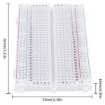 400 포인트 솔더리스 PCB 브레드보드 접합 가능한 범용 테스트 프로토보드 DIY 미니 브레드 보드 버스 회로 보드용 : 공구공구백화점