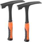 펀수이 2 PCS 11.2 인치 조적 벽돌 망치 올 스틸 단조 충격 감소 그립이있는 플랫 헤드 바위 픽 채굴 탐사용 지질학자 30온스 : 원피크샵