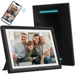 디지털 액자 사진 와이파이 아트 LED 조명이 포함된 32GB FRAMEO 10.1인치 WiFi 프레임, 1280x800 HD IPS LCD 터치 스크린, 자동 회전... 