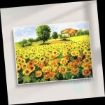 모모 명화 그리기 해바라기 밭 아크릴페인팅 집콕놀이 그리기도구 : 모모홈스