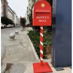 빨간 예쁜 우체통 인테리어 우편함 스탠드우체통 우편수취함 편지함 : 33창고