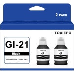 GI 21 블랙 리필 잉크 병, 안료 잉크, 캐논 메가탱크 G3270 G3260 G4270 G2260 G1220 G2230 G2270 프린터와 함께 GI-21 병입 사용에 적합... 