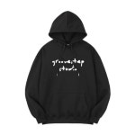 브랑크 레터링 오버핏 후드 티셔츠 H0205 : 그루브스텝