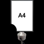 양면 슬림 차단봉 사인안내판 A4 POP 전시회 포스터 진열 : 시그널하트