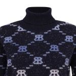 보그너 양말증정여성 로고 자가드 패턴 모크넥 풀오버 01-244-202-07 : 롯데백화점영등포점