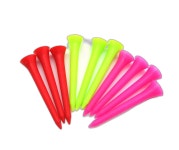 플라스틱 골프티 볼마커 에이밍 제자리 골프티꽂이 54mm 10개입 : 팔그레이