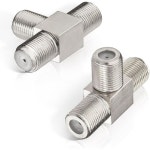 TV 비디오 VCR 안테나 케이블 위성 튜너 안테나용 Wlaniot F 타입 스플리터 3 Way 여성 대 2 동축 커넥터 어댑터 T자형 2pcs : L비컴퍼니