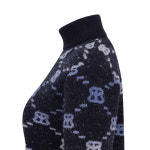 보그너 양말증정여성 로고 자가드 패턴 모크넥 풀오버 01-244-202-07 : 롯데백화점영등포점