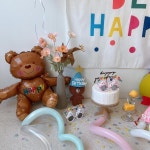 생일 축하 곰돌이 파티용품 두돌생일상 파티용품 곰 풍선 : 무무데이