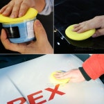 차량케어 셀프세차 왁싱스펀지 논스크래치 광택 코팅 : 우리동네샵1