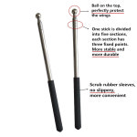 밸리댄스 벨리 댄스 윙 스틱 이집트 인도 이시스 스테인레스 스틸 텔레스코픽 로드 액세서리 : 레몬트리마켓09