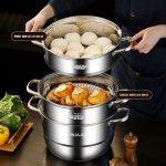 사각찜기 생선찜기 스텐 1단 만두 찐빵 : 킥스퀘어