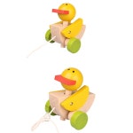 원목 오리 자동차 끌기 당기기 어린이집 장난감 선물 촉감놀이 유아동완구 아기용 : 인터 쇼핑