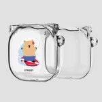 삼성 갤럭시 키링 열쇠 고리 쿼카 여름 휴가 버즈라이브 버즈2프로 투명 하드케이스 tr : 한스 팩토리