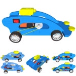 고무동력 자동차 (레이저형 1인용) 스피드 미니카 동력장치 고무줄 장력 : 모두 도매