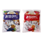 한입 과일 샌드 쿠키 2종 버라이어티 (포도맛 + 딸기맛) 1.6kg 개별포장 소포장 : 롤러코스트