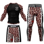 운동복 MMA 압축 티셔츠 BJJ Gi 및 바지 세트 복싱 무에타이 반바지 래쉬가드 킥복싱 주짓수 Short T-shirt : 아델리오월드