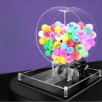 수동 추첨기 랜덤 로또 뽑기 행사 행운 룰렛 경품추첨 소형 블랙 + 옐로우1-60 : 샤픽몰