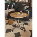 이동식 리프트 테이블 원형 티테이블 높이조절 홈카페 : 임우스토어