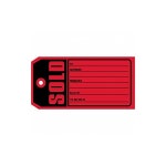 박스 킹 G2525 판매 태그 10 포인트 카드 재고 길이 4 34인치 x 너비 2 38인치 빨간색1000팩 : 굿칩패스트05