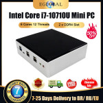미니pc 미니피씨 Eglobal 인텔 코어 i7 10510U i3 10110U 마이크로 PC 베어본 윈도우 TV 박스 2 Lan DP HD 듀얼 밴드 와이파이 데스크탑... 