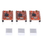 키하우스 3pcs A4988 스테퍼 드라이버 모터 3D 프린터 Tmc2130 히트싱크 폴로루 레드 : 굿칩패스트39