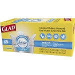 글래드 Glad 매직랩 쓰레기 재활용 봉투 작은OdorShield 15.2L 4갤런 화이트 클린 향 26장입 6팩 : 글로벌쇼핑G