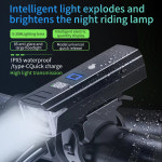 3000 루멘 자전거 라이트 2000mAh 헤드라이트 전조등 보조배터리 손전등 핸들 바 USB 충전 MTB 도로 사이클링 하이라이트 : 노을마켓14