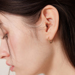 제이로렌 10K S라인 웨이브 원터치 귀걸이 : 제이로렌