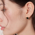 제이로렌 10K 오닉스 원터치 귀걸이 : 제이로렌