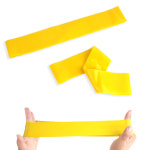 필라테스운동밴드 스쿼트밴드 홈트니스 스트레칭밴드 노랑 0.7mm 고무밴드운동법 에어로빅밴드 : 무화상사