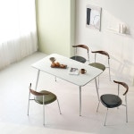 가구샘 HPM 4인 사각 실버스틸 테이블 H5581 : saniuni