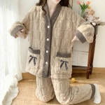 빅사이즈 여성 수면 잠옷 세트 (4종컬러) 겨울 : JunMarket