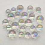 비즈 재료 수제 목걸이 귀걸이용 라운드 볼 참 오로라 UV 효과 DIY 부품 보석 조사 14mm 16mm 100 개 : 도미노-코스모스