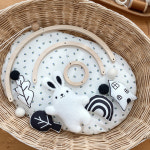 토끼 곰 용 신생아 아기 원목 흑백 모빌 만들기 아기용품 태교바느질 DIY : 뽀야베이비