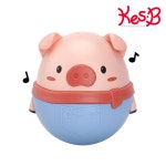 돌아기 선물 아기오뚜기 딸랑딸랑 방울소리 돼지 오뚝이 애기장난감 영유아완구 : 코코에비나