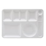 급식판 6구 4찬 멜라민 크림 식판 배식용 업소용 구내식당 : 가유다회