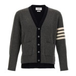 톰브라운 4바 2 in 1 브이넥 가디건 그레이 MKC548B Y1018 035 : 프렌치Shop