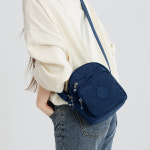 4단 지퍼 수납 탄탄 나일론 원단 미니백 크로스백 핸드폰가방 여행 보조 2270 : 애드에딧