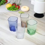 사각 심플컵 PC 업소용 물컵 플라스틱컵 음료수 다회용 깨지지않는 컵 (355ml 5개) : 도매리더