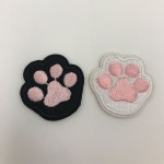 고양이 발바닥 자수 와펜 패치 스티커 : yamisugar