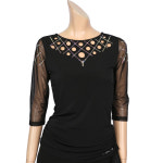 국내제작 노브댄스복 A662 레이저구멍티 스포츠댄스복 댄스티 라인 라틴 모던 공연 단체복 : 노브 댄스복