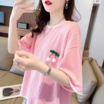 2024년 여름 여성을 위한 디자인 틈새 반팔 티셔츠 새로운 한 15388N4805738 : 트윙클바이
