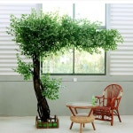 대형 키큰 조화나무 식물 야외 인조 실내 거실 나무 선물 쇼핑몰 연장 높이 1.5m 폭 1.2m : 차이나는대행